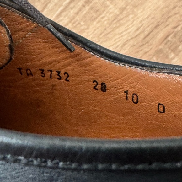 Salvatore Ferragamo 3732 Black Leather Lace Up Derby Dress‎ Shoes Size 10 - Picture 7 of 11